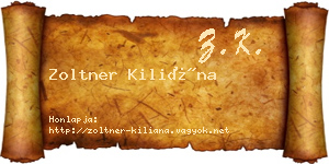 Zoltner Kiliána névjegykártya